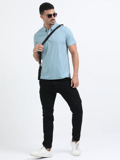 Coastal Aqua Stripe